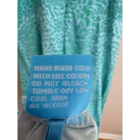 J.McLaughlin Catalina Cloth Carla Maxi Dress Blue Green Leopard Print Size XL - Picture 9 of 12